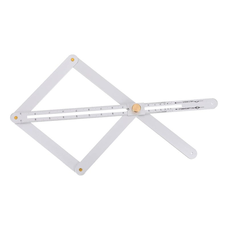 Jojofuny Stainless Steel Woodworking Corner Protractor Ruler for Accurate Angles - Image 1